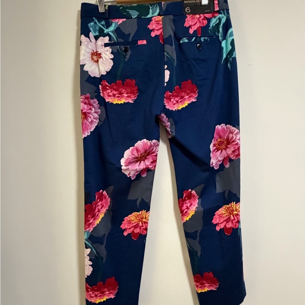 Banana Republic Avery  Pants - Navy and Pink Floral - Picture 15 of 16